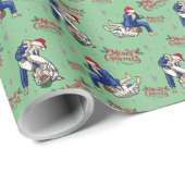 Papier Cadeau de Noël Jiu Jitsu (Coin rond)