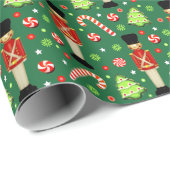 Papier cadeau de Noël Londres Angleterre (Coin rond)