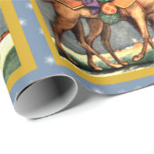 Papier Cadeau de Noël Marie et Joseph (Coin rond)