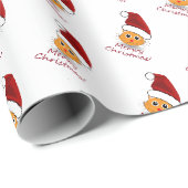 Papier cadeau de Noël Meowy (Coin rond)