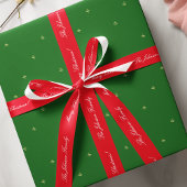 Papier cadeau de Noël Monogramme vert