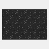 Papier cadeau de Noël noir et blanc moderne (Devant 2)