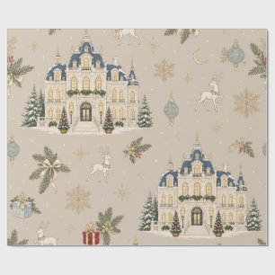 Papier cadeau de Noël Palais d'Hiver Taupe
