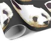 Papier cadeau de Noël Panda (Coin rond)