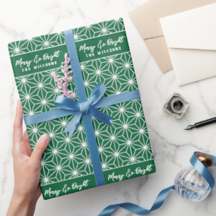 Papier cadeau de Noël personnalisé Japandi