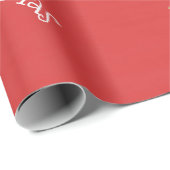 Papier cadeau de Noël personnalisé Père Noël (Coin rond)