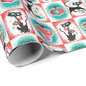 Papier cadeau de Noël pour chats MCM (Coin rond)