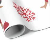 Papier cadeau de Noël pour fille africaine américa (Coin rond)