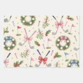 Papier cadeau de Noël pour golf féminin (Devant 2)