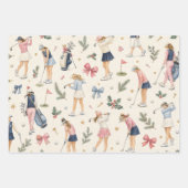 Papier cadeau de Noël pour golf féminin (Devant)