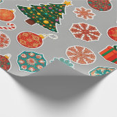 🎄 Papier Cadeau de Noël pour Présent de Fête de F (Coin)