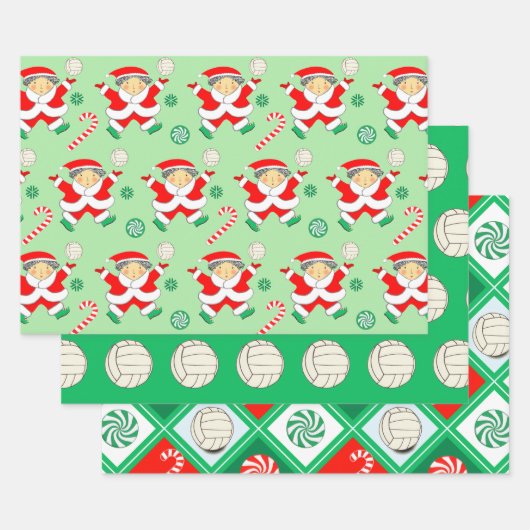 Papier cadeau de Noël pour volley-ball (Lot)