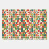 Papier cadeau de Noël rétro - 3 feuilles (Devant)