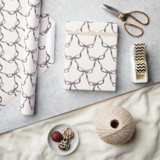 Papier cadeau de Noël Rétro Milieu de Siècle Black (Artisanat)