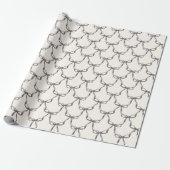 Papier cadeau de Noël Rétro Milieu de Siècle Black (Déroulé)