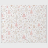 Papier cadeau de Noël rose (Plat)