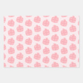 Papier cadeau de Noël rose et vert moderne (Devant)