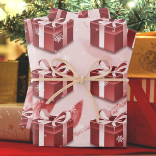 Papier cadeau de Noël rouge
