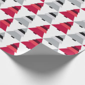 Papier cadeau de Noël rouge et gris (Coin)
