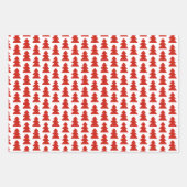 Papier cadeau de Noël rouge moderne (Devant 3)