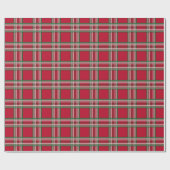 Papier cadeau de Noël Rouge Vacances Plaid (Plat)