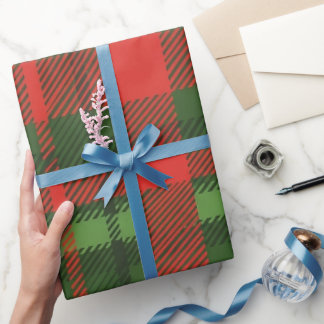 Papier cadeau de Noël rouge vert