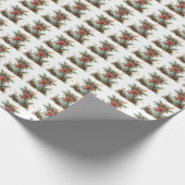 Papier cadeau de Noël rustique Bow rouge (Coin)