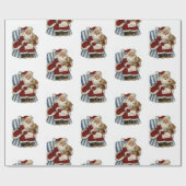 Papier cadeau de Noël Santa (Plat)