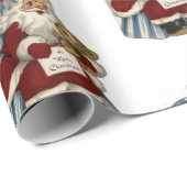 Papier cadeau de Noël Santa (Coin rond)