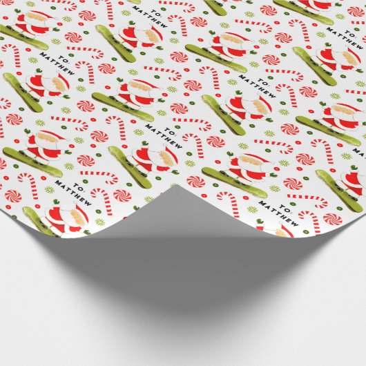 Papier cadeau de Noël Snowboard (Coin)