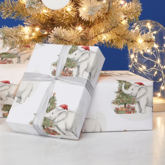 Papier Cadeau de Noël Soirée Eléphant Blanc (Vacances)