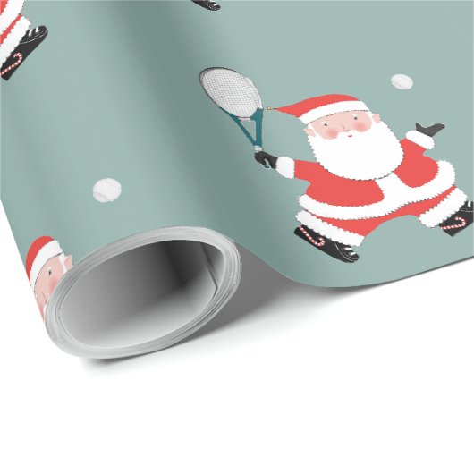 Papier cadeau de Noël Tennis (Coin rond)