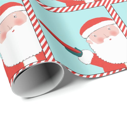 Papier cadeau de Noël Ultimate Frisbee (Coin rond)