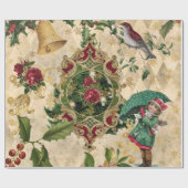 Papier cadeau de Noël unique vintage (Plat)