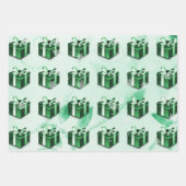 Papier cadeau de Noël vert (Devant 3)