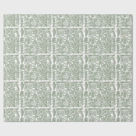 Papier cadeau de Noël vert (Plat)