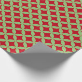Papier cadeau de Noël vert et rouge festif (Coin)