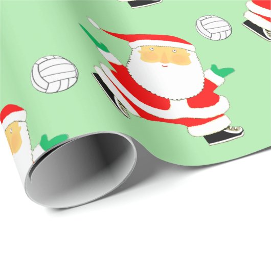 Papier cadeau de Noël Volleyball (Coin rond)