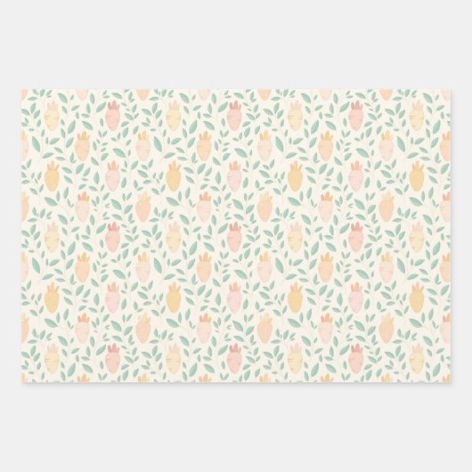 Papier cadeau de Pâques au poulet et à la carotte (Devant 2)