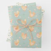 Papier cadeau de Pâques au poulet et à la carotte (En situation)