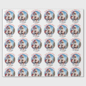 Papier Cadeau De Père Noël Ajouter Nom de l'enfant Africain Amér (Plat)