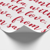 Papier Cadeau de père Noël, avec le rouge d'amour (Coin)