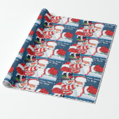 Papier Cadeau De Père Noël Pour Ajouter Le Nom De L'Enfant Noël (Déroulé)