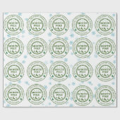 Papier Cadeau de père Noël stickers pôle nord (Plat)