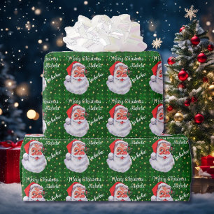 Papier Cadeau De Santa Claus Ho Ho Ho Nom Noël