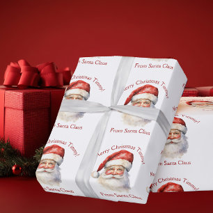 Papier Cadeau De Santa Claus Noël personnalisé pour enfants
