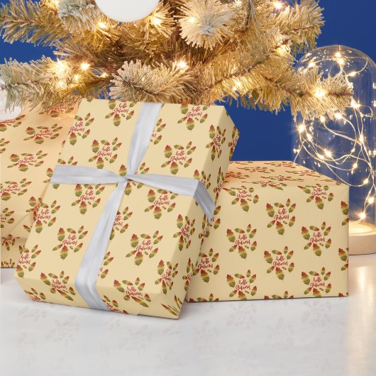 Papier cadeau de Thanksgiving Leaf Glow (Vacances)