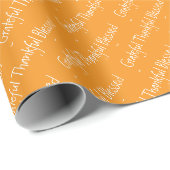 Papier cadeau de Thanksgiving reconnaissant (Coin rond)