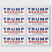 Papier cadeau de Trump Brandon 2024™ pour les élec (Plat)