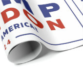 Papier cadeau de Trump Brandon 2024™ pour les élec (Coin rond)